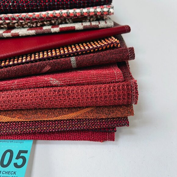 20 Designer Upholstery Fabric Remnants Red | Quilting Squares Craft Textile - Picture 6 of 8